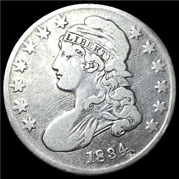 1834 Silver Capped Bust Half Dollar LIGHTLY  CIRCULATED