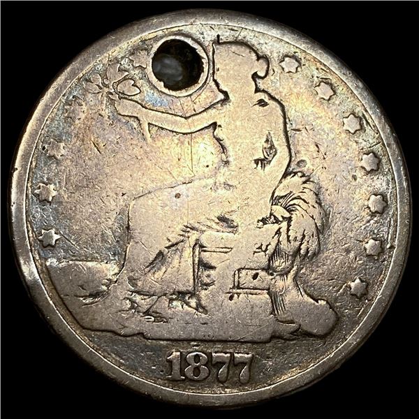 1877 Seated Liberty Trade Dollar SUPERB GEM  BU