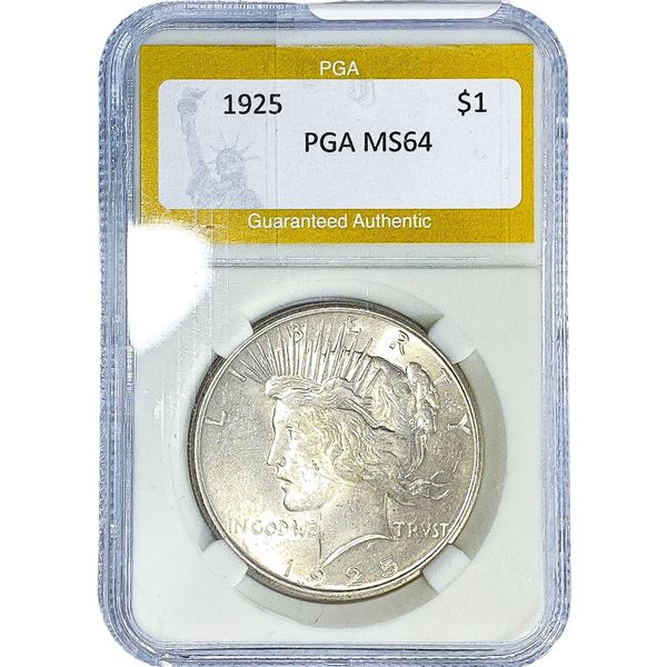 1925 Silver Peace Dollar PGA MS64