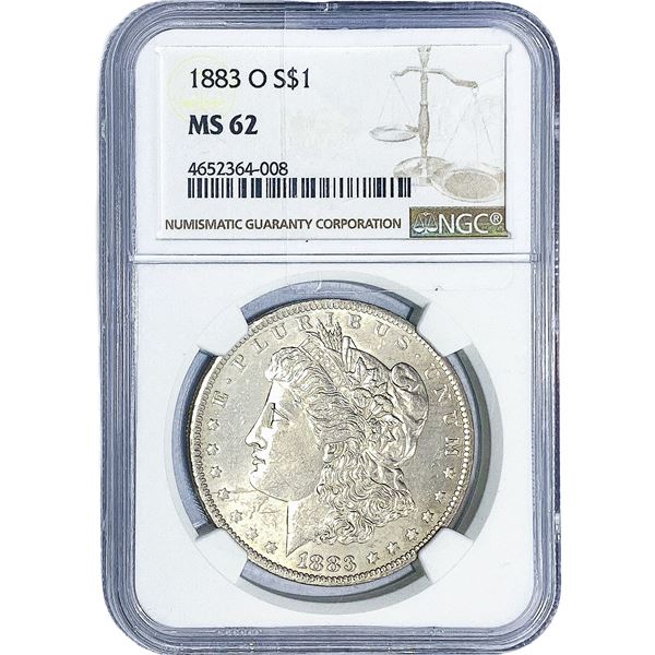 1883-O Morgan Silver Dollar NGC MS62