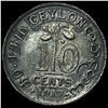 Image 2 : 1917 Ceylon Silver 10 Cents