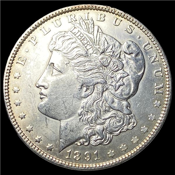 1891 Silver Morgan Dollar CHOICE AU