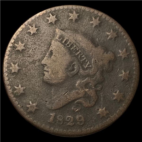 1829 Coronet Head Large Cent LIGHTLY  CIRCULATED