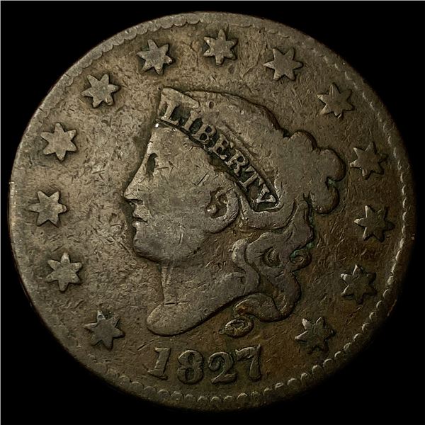 1827 Coronet Head Large Cent LIGHTLY  CIRCULATED