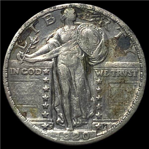 1920-S Silver Standing Liberty Quarter  CLOSELY UNCIRCULATED