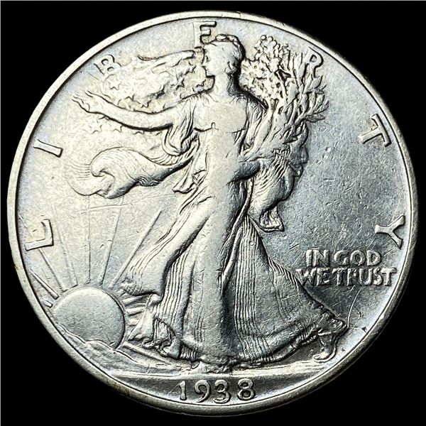1938-D Silver Walking Liberty Half Dollar  CLOSELY UNCIRCULATED