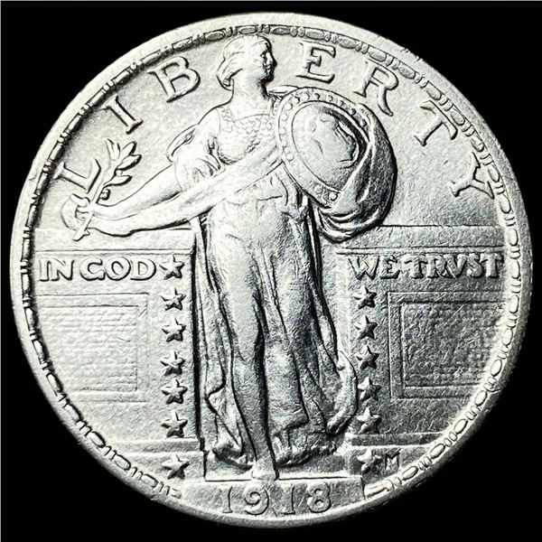 1918 Standing Liberty Silver Quarter CLOSELY  UNCIRCULATED