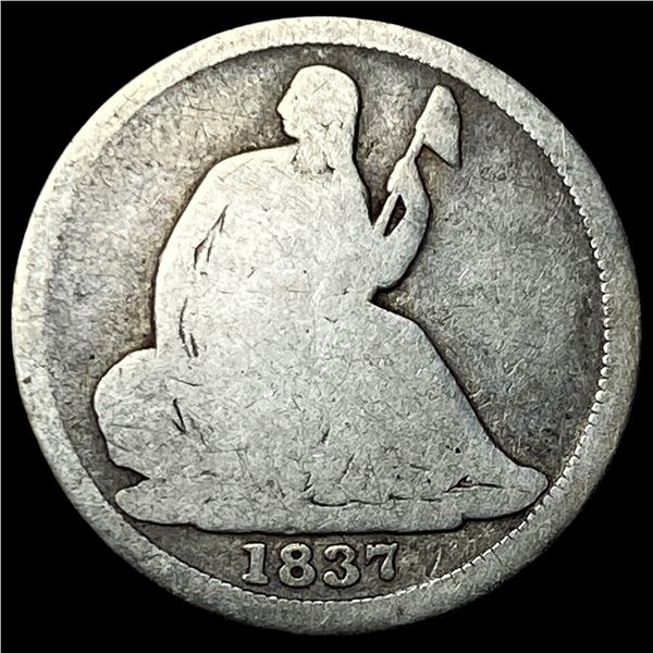 1837 Silver Seated Liberty Dime NICELY  CIRCULATED