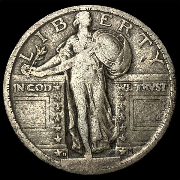 1919-D Silver Standing Liberty Quarter NEARLY  UNCIRCULATED