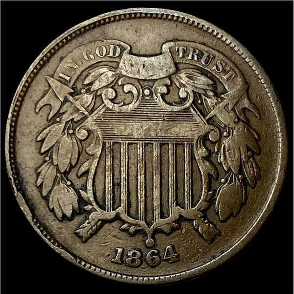 1864 Two-Cent Piece LIGHTLY CIRCULATED