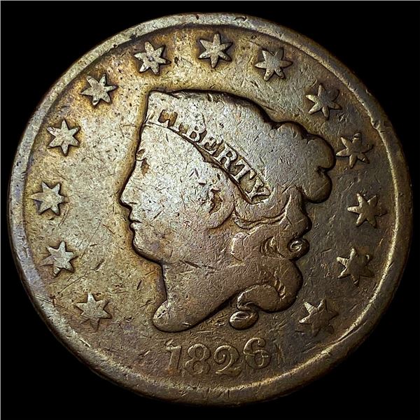 1826 Coronet Head Large Cent NICELY  CIRCULATED