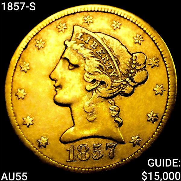1857-S $5 Gold Half Eagle