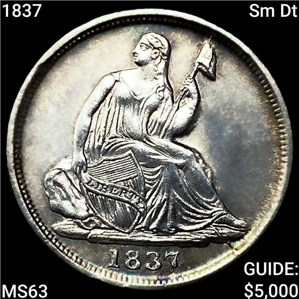 1837 Sm Dt Seated Liberty Half Dime