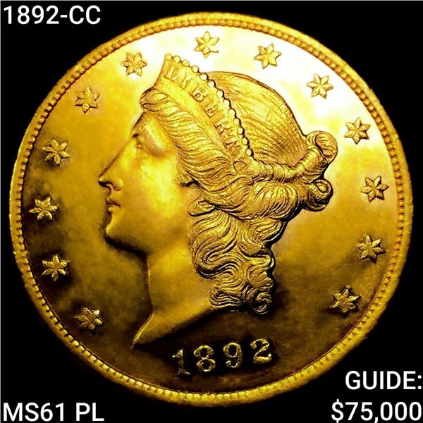 1892-CC $20 Gold Double Eagle