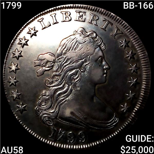 1799 BB-166 Draped Bust Dollar