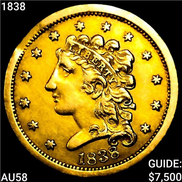 1838 $2.50 Gold Quarter Eagle
