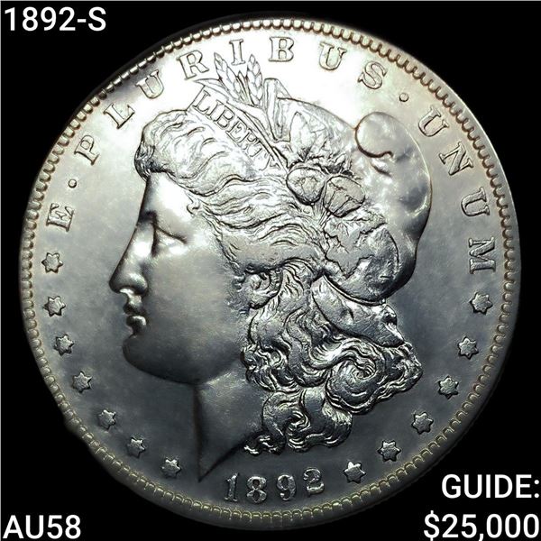 1892-S Morgan Silver Dollar CHOICE AU