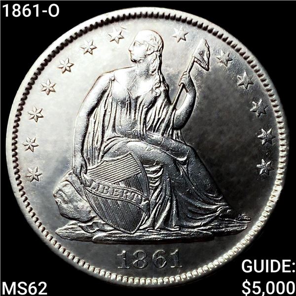 1861-O Seated Liberty Half Dollar UNCIRCULATED
