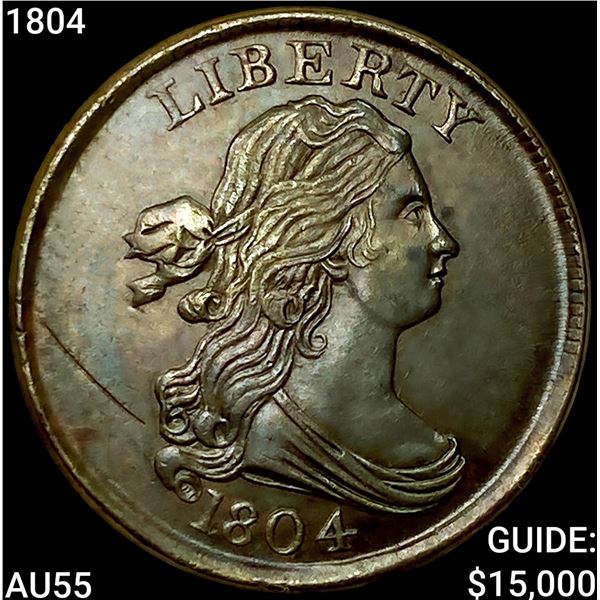 1804 Draped Bust Half Cent HIGH GRADE
