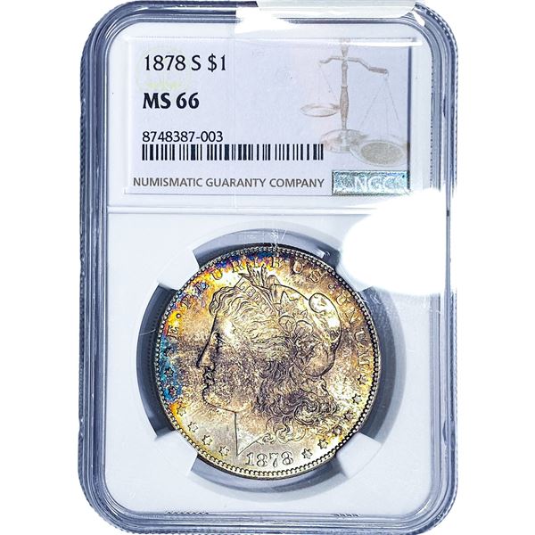 1878-S Morgan Silver Dollar NGC MS66
