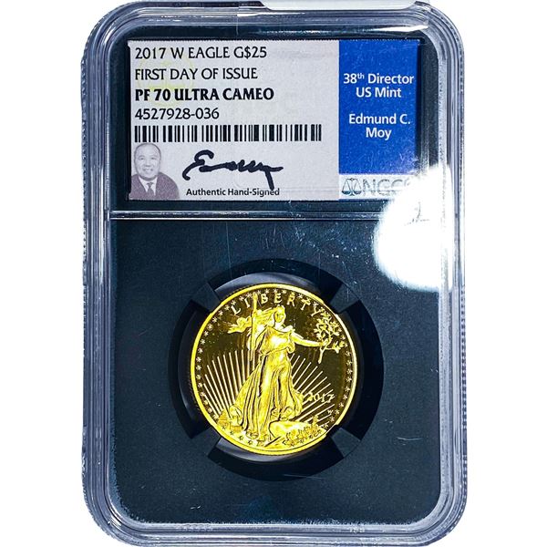 2017-W 1/2oz $25 Gold Eagle NGC PF70 UC