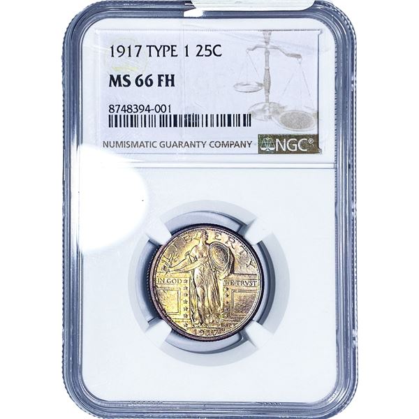 1917 Standing Liberty Quarter NGC MS66 FH Type 1