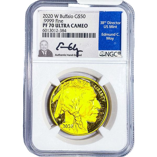 2020-W 1oz Gold $50 Buffalo NGC PF70 UC