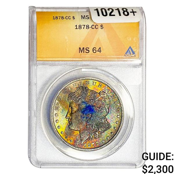 1878-CC Mercury Silver Dollar ANACS MS64