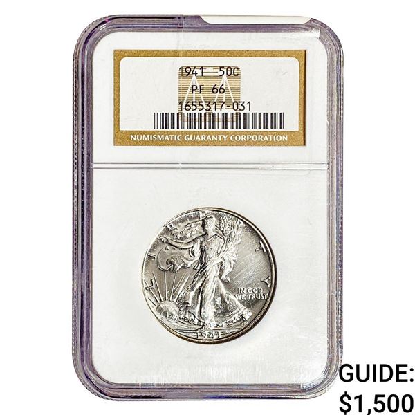 1941 Walking Liberty Half Dollar NGC PF66