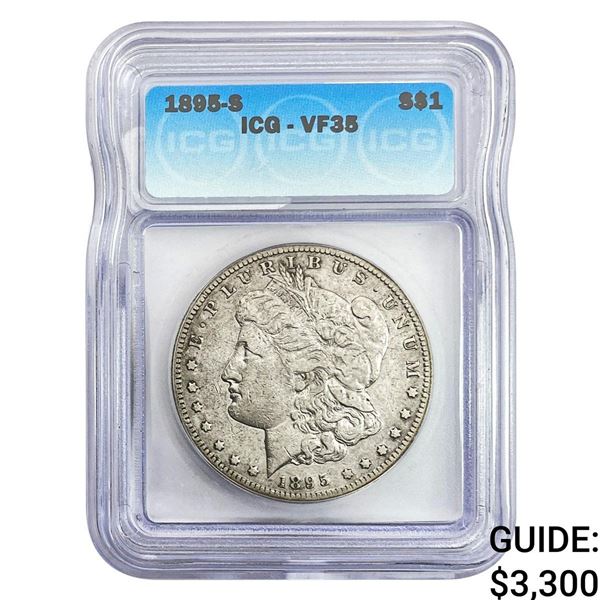 1895-S Morgan Silver Dollar ICG VF35