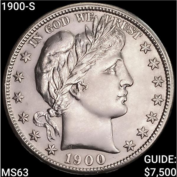 1900-S Barber Half Dollar CHOICE BU