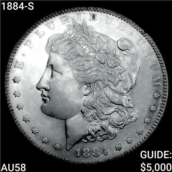 1884-S Morgan Silver Dollar CHOICE AU
