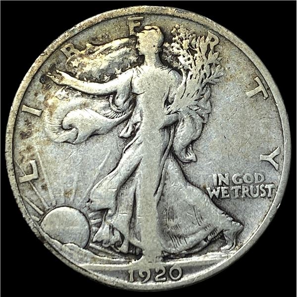 1920-S Silver Walking Liberty Half Dollar  LIGHTLY CIRCULATED