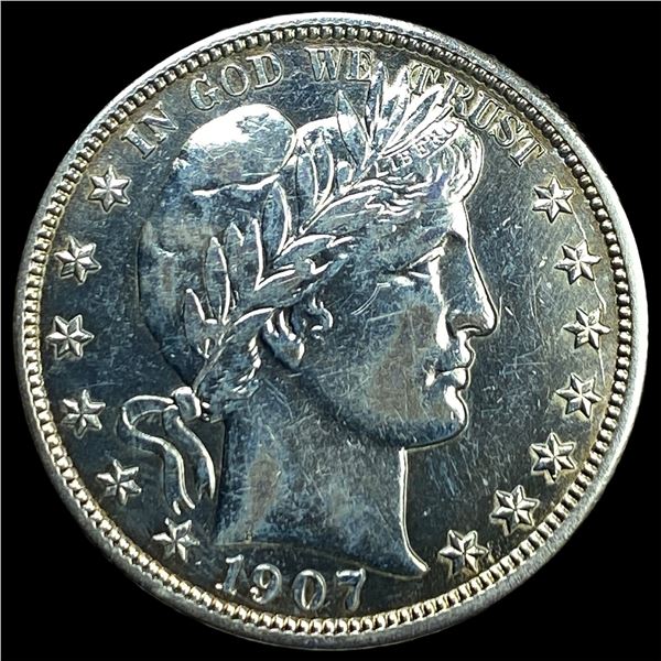 1907-D Silver Barber Half Dollar CLOSELY  UNCIRCULATED