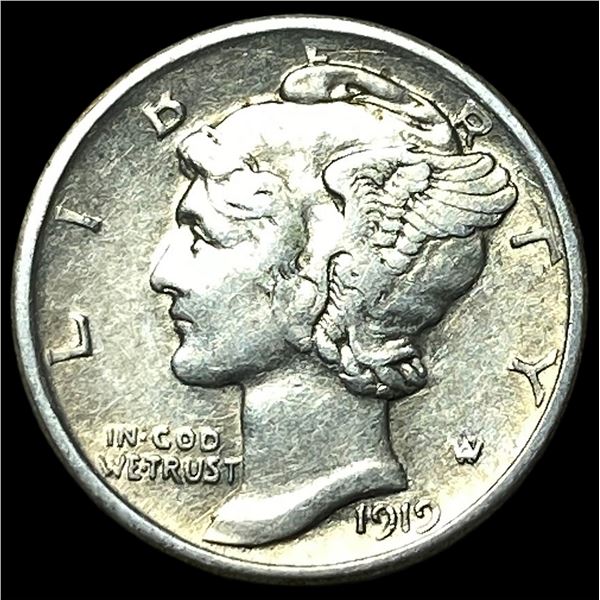 1916 Mercury Dime NEARLY UNCIRCULATED