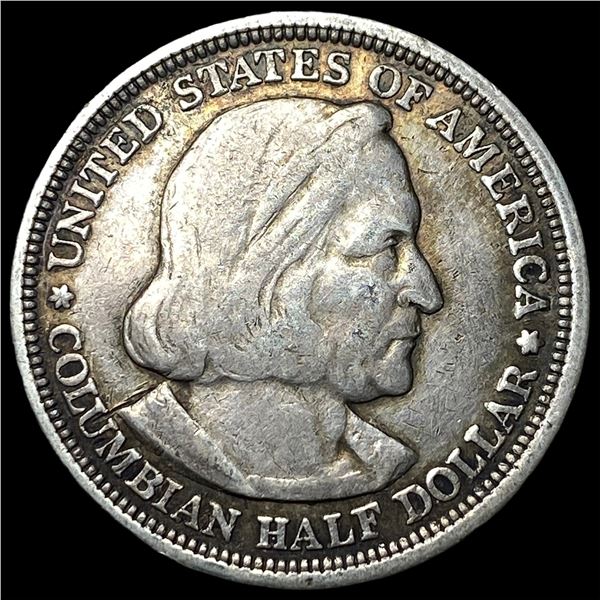 1893 Silver Columbian Half Dollar LIGHTLY  CIRCULATED