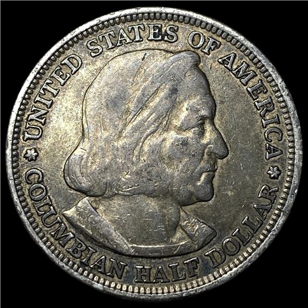 1893 Silver Columbian Half Dollar LIGHTLY  CIRCULATED