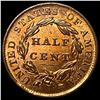 Image 2 : 1835 Braided Hair Half Cent CLOSELY  UNCIRCULATED