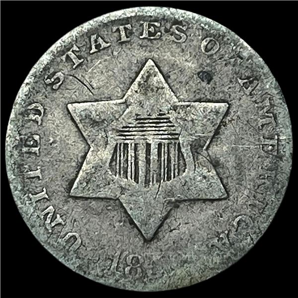 1851 Silver Three-Cent Piece NICELY  CIRCULATED