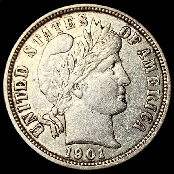 1901-O Silver Barber Dime NEARLY UNCIRCULATED