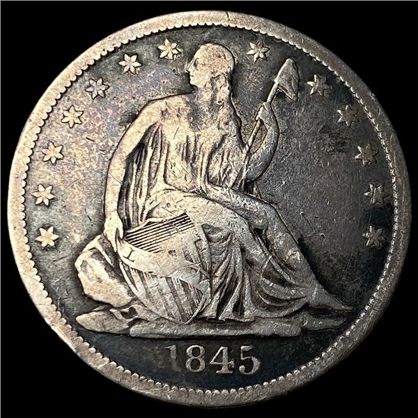 1845-O Silver Half Dollar LIGHTLY CIRCULATED