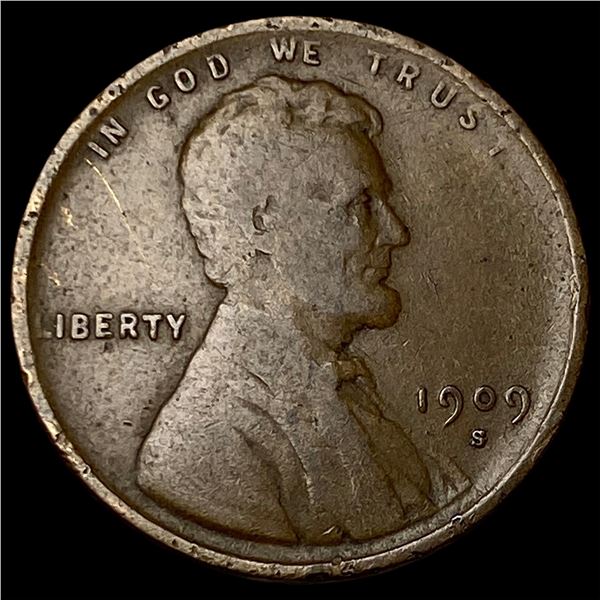 1909-S Lincoln Wheat Cent NICELY CIRCULATED