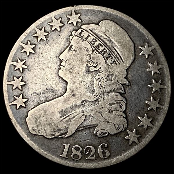 1826 Capped Bust Half Dollar LIGHTLY  CIRCULATED
