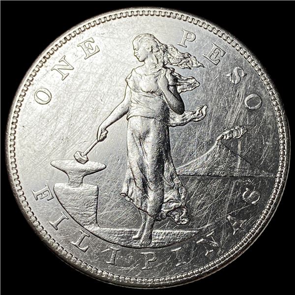 1903-S Silver One Peso Philippines CLOSELY  UNCIRCULATED