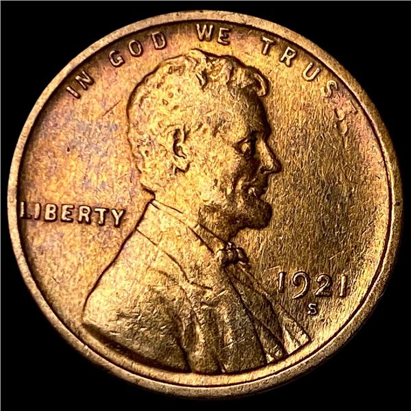 1921-S Lincoln Wheat Cent CLOSELY  UNCIRCULATED