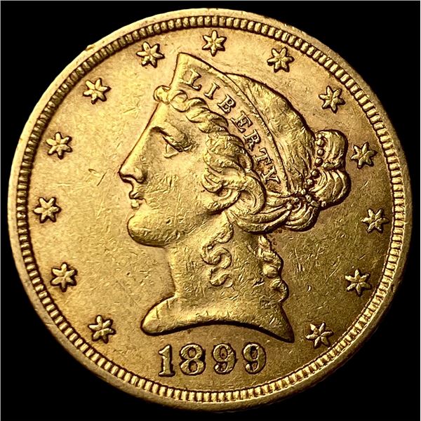 1899 Liberty Head Half Eagle $5 Gold  UNCIRCULATED