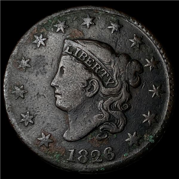 1826 Coronet Head Large Cent NICELY  CIRCULATED