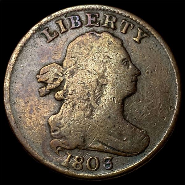 1803 Copper Half Cent LIGHTLY CIRCULATED