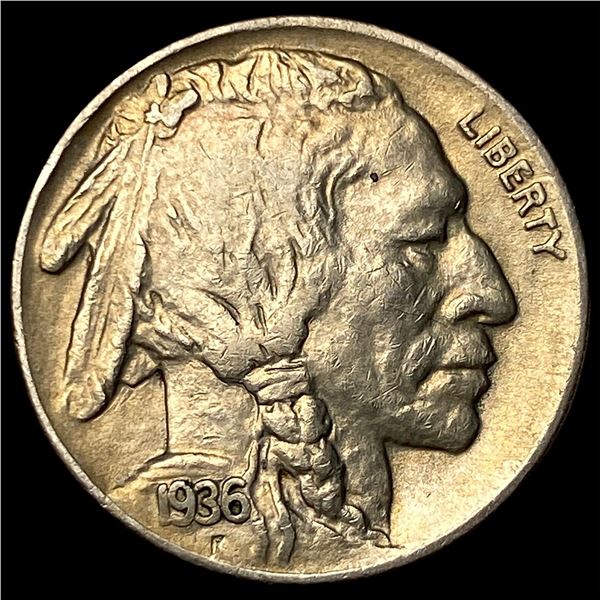 1936-D Nickel Buffalo Five Cents CLOSELY  UNCIRCULATED
