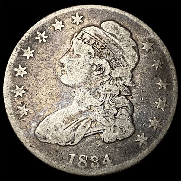 1834 Capped Bust Half Dollar LIGHTLY  CIRCULATED